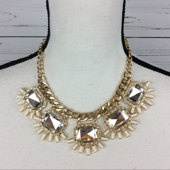 New York & Company Jewelry - NWT Statement Gold/White Necklace